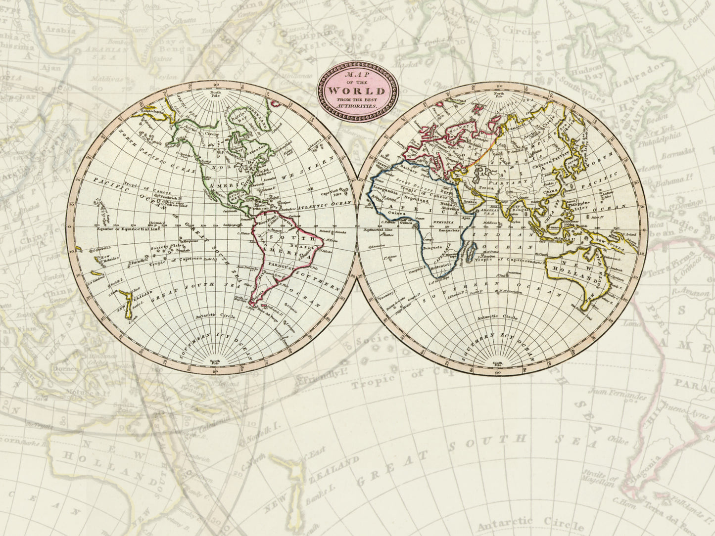 1807 World Map
