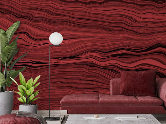 Abstract Contours - Red