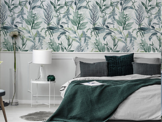 Botanical Leaves - White