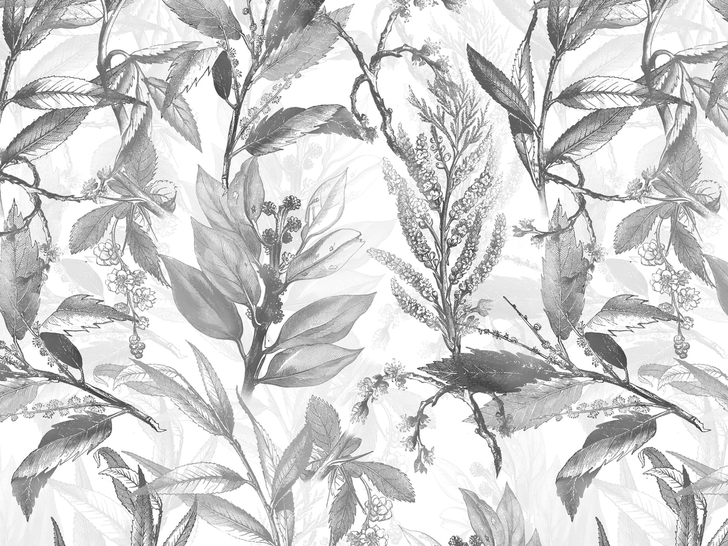 Botanical Leaves - Grey
