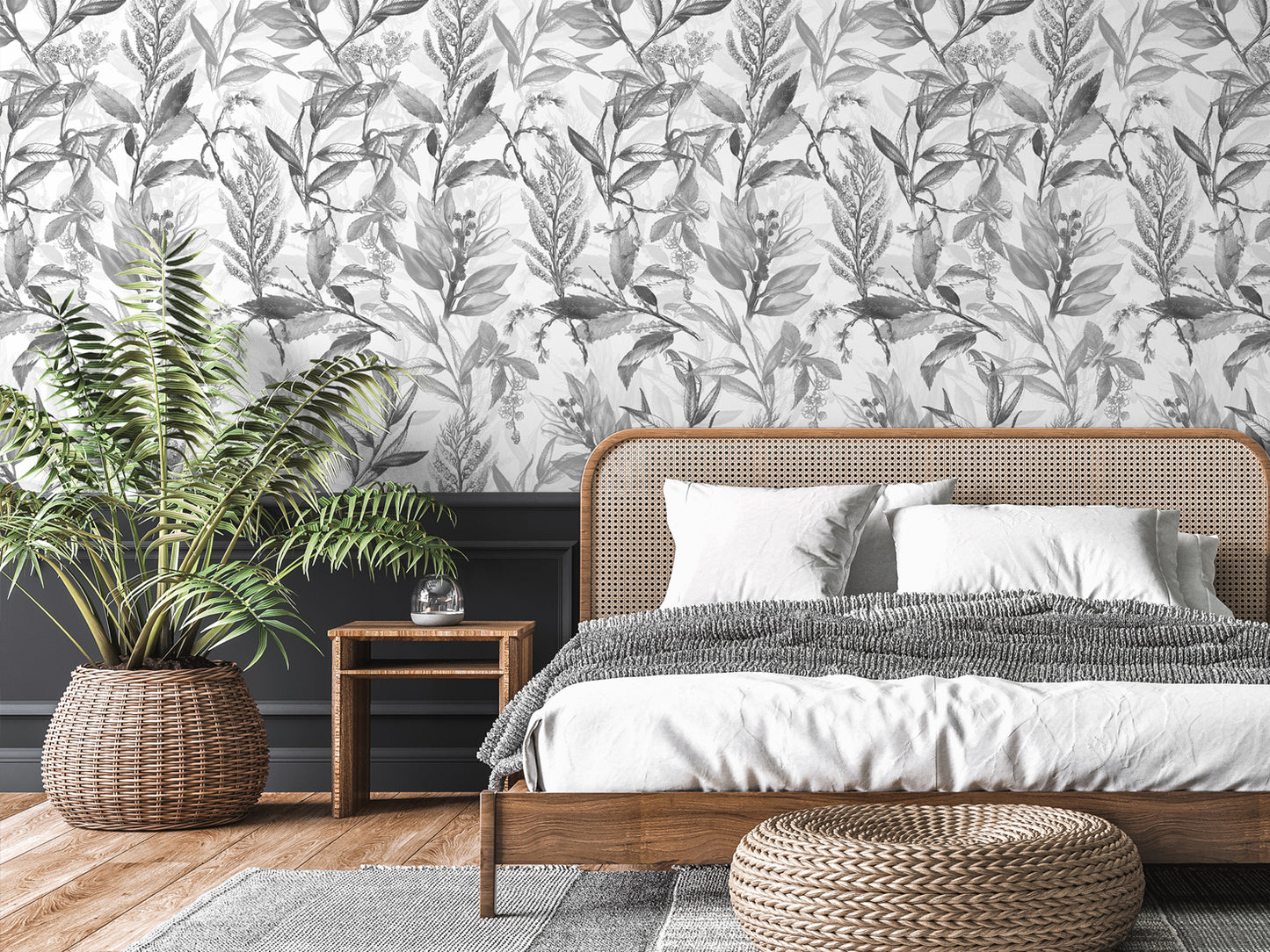 Botanical Leaves - Grey