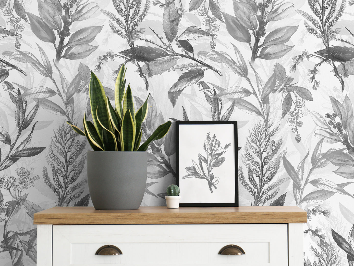Botanical Leaves - Grey