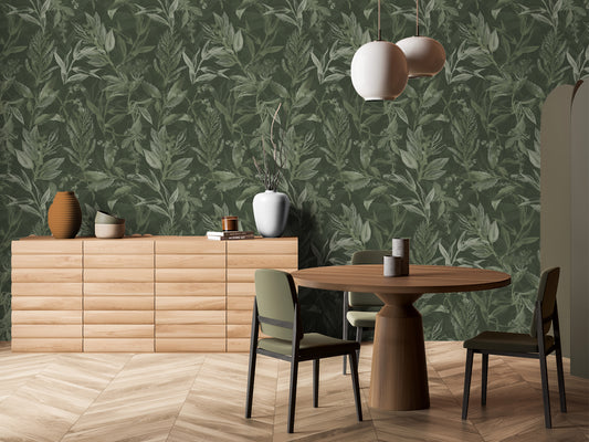 Botanical Leaves -  Dark Green