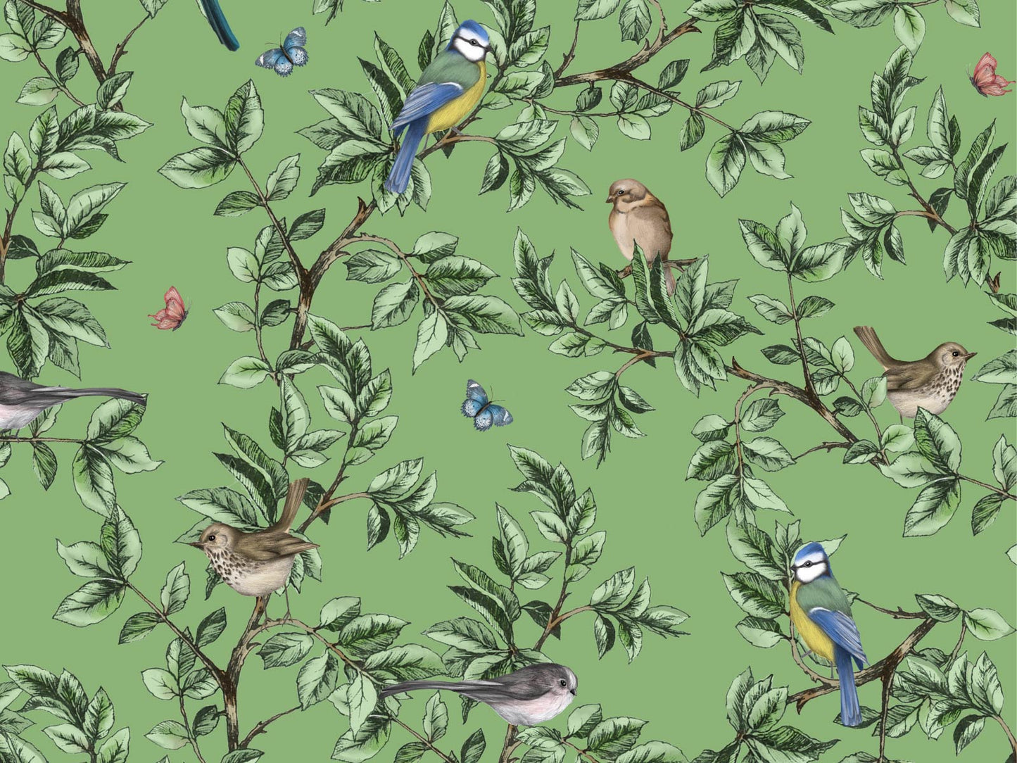 British Birds - Green