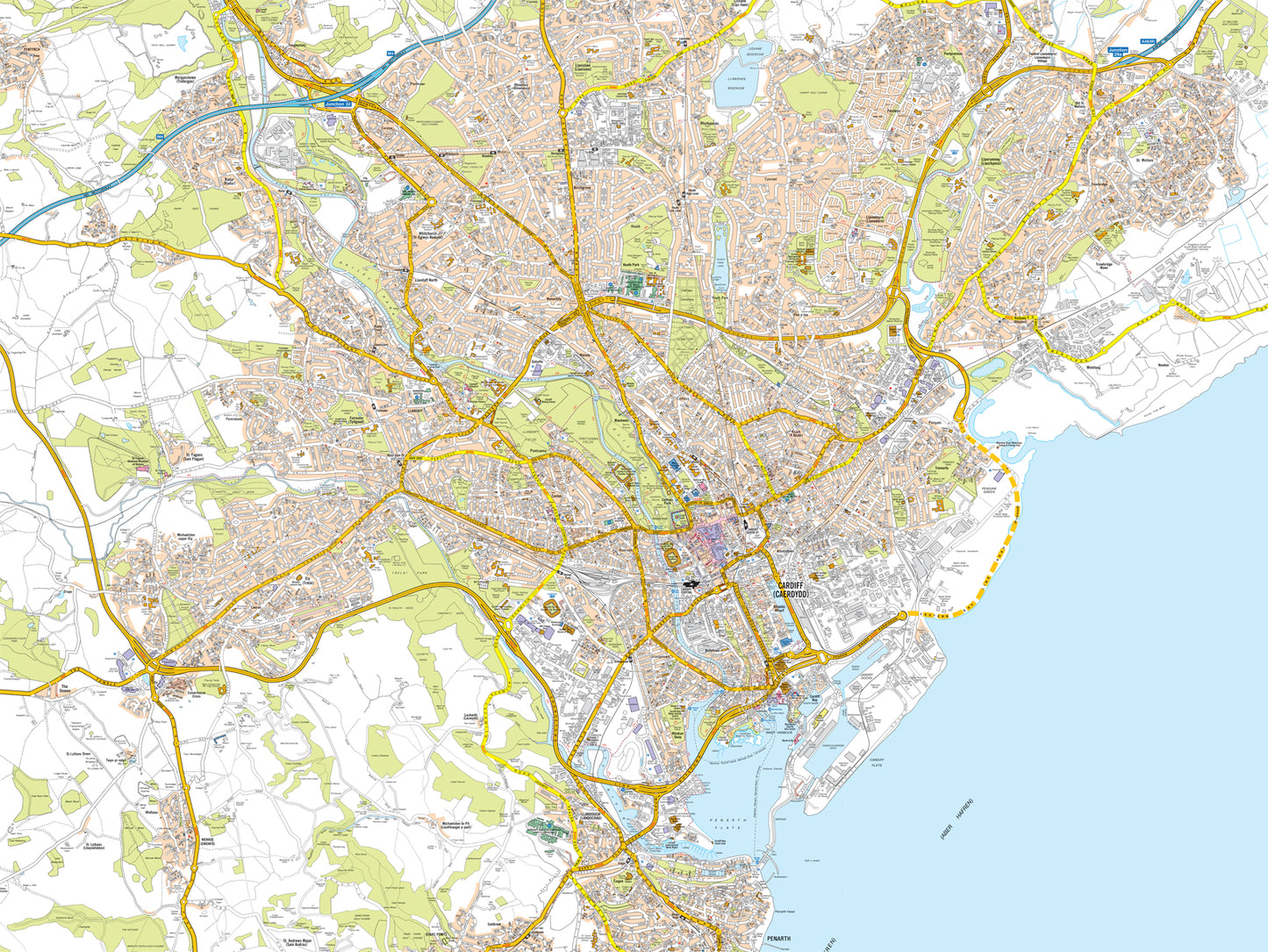 A-Z Cardiff Map