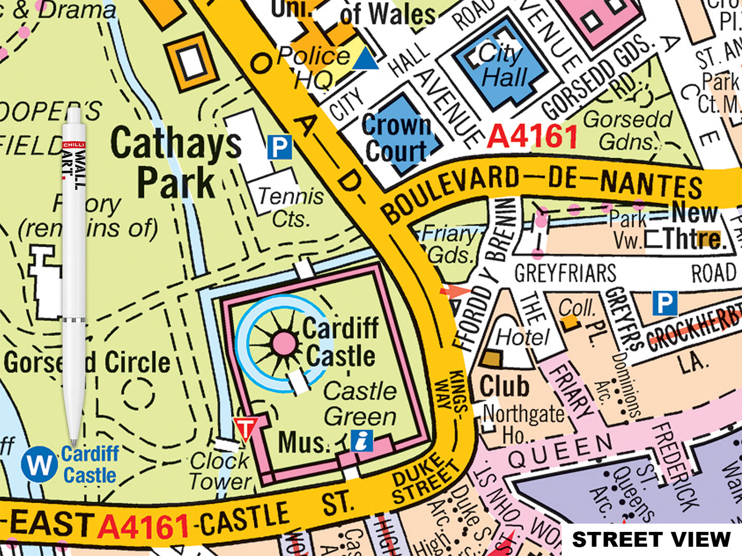 A-Z Cardiff Map