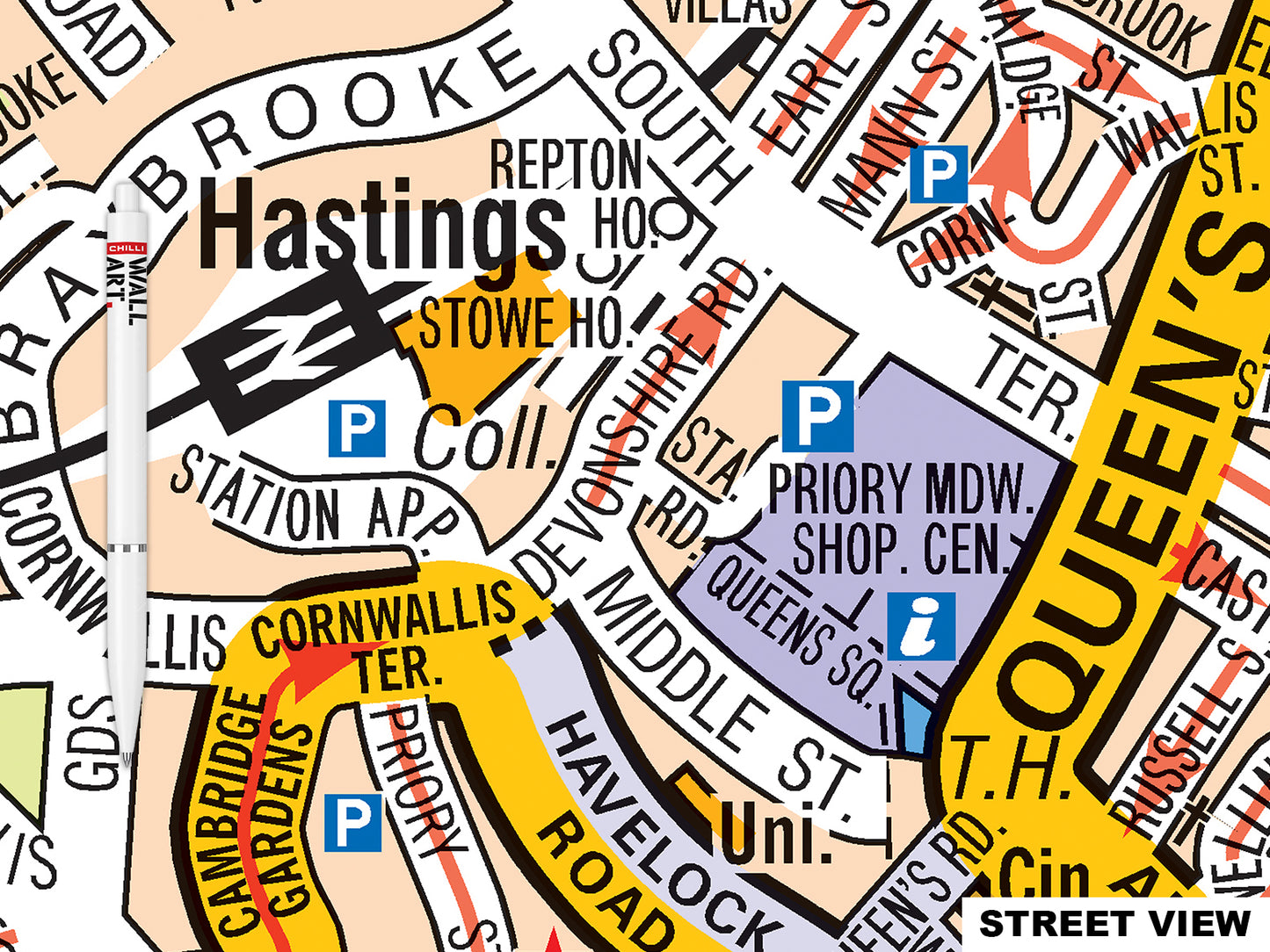 A-Z Hastings Map