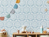 Damask Rabbit - Blue