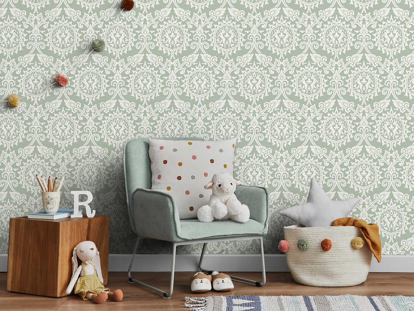 Damask Rabbit - Sage