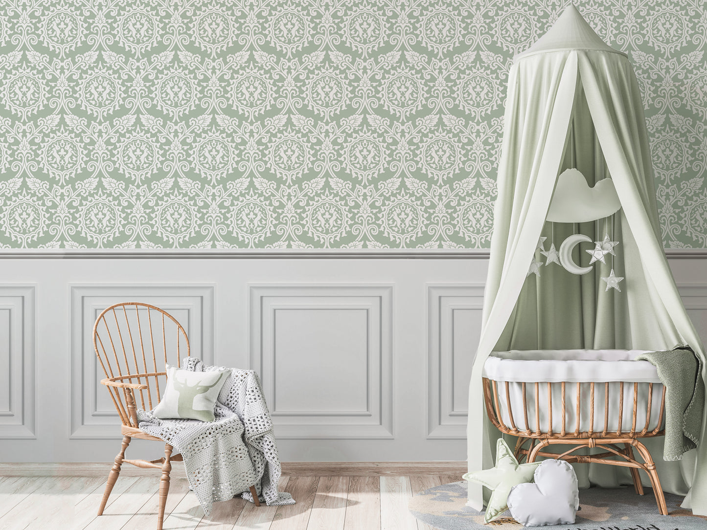 Damask Rabbit - Sage
