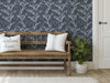 Delicate Leaves - Navy