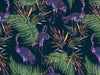 Exotic Crane and Palm