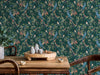 Exotic Bird and Blossom - Green