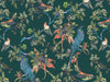 Exotic Bird and Blossom - Green