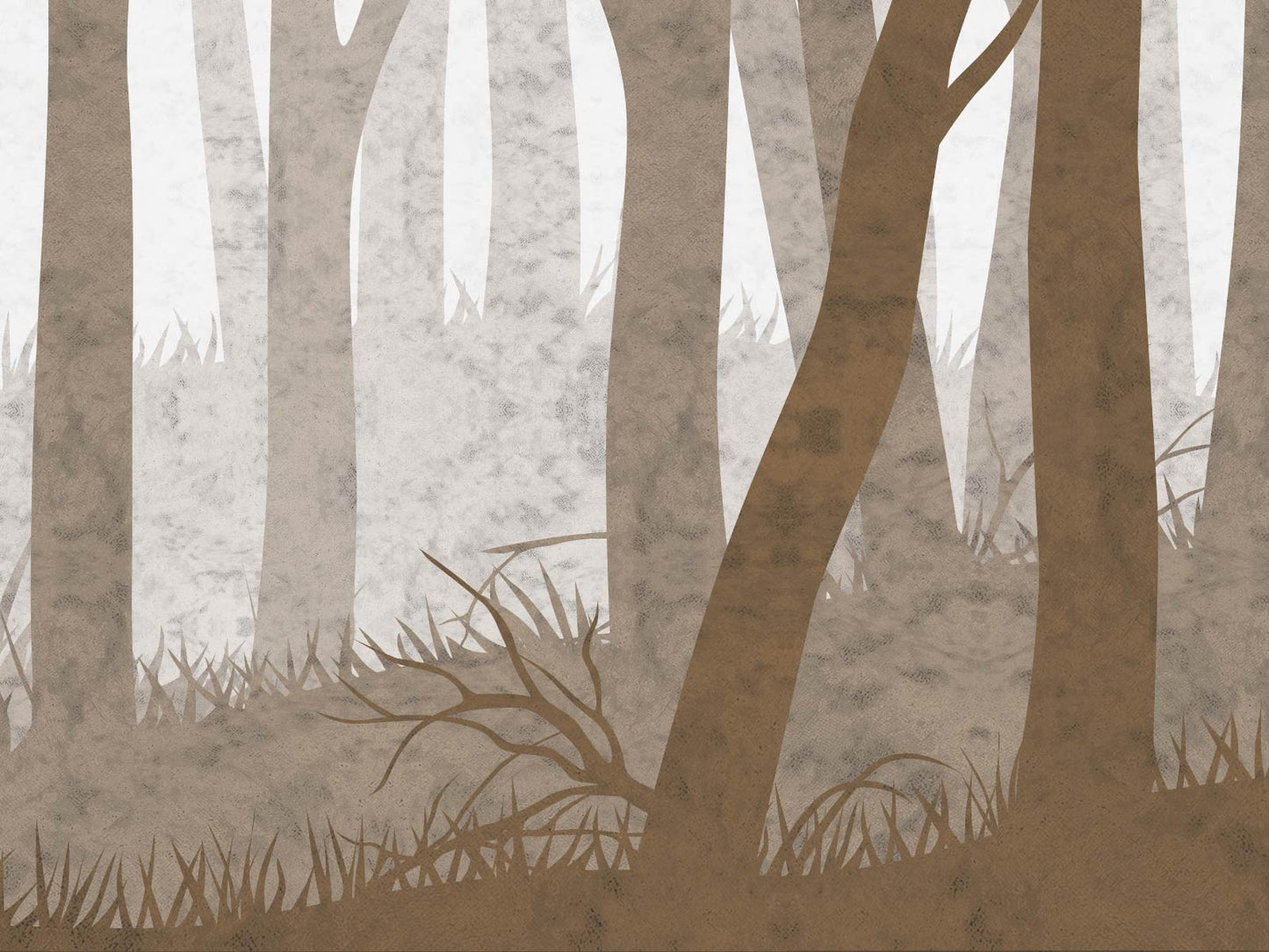 Forest Wall - Sepia