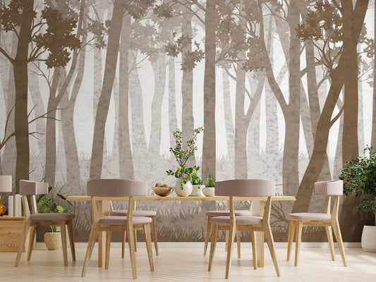 Forest Wall - Sepia