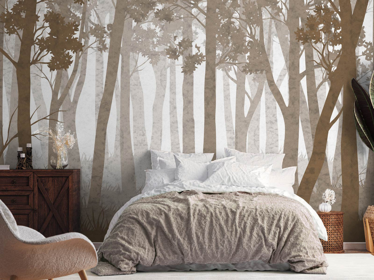 Forest Wall - Sepia