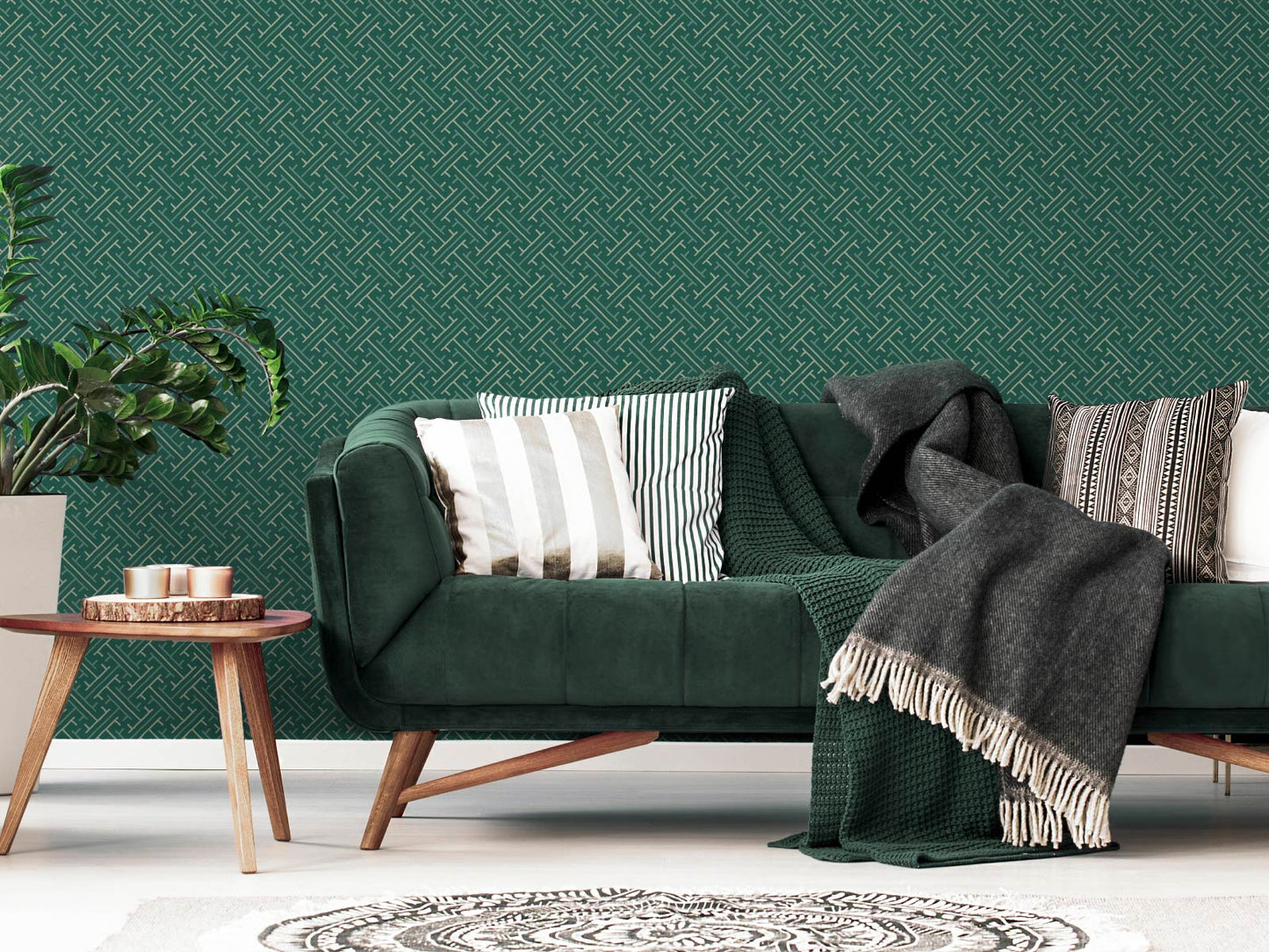 Geo Weave - Dark Green