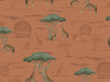 Giraffe and Savanna - Orange