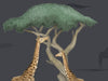Giraffe and Savanna - Navy