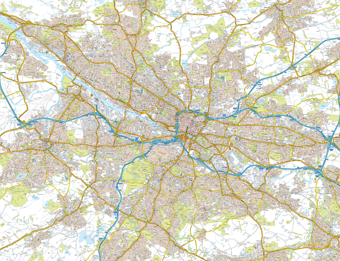 A-Z Glasgow Map