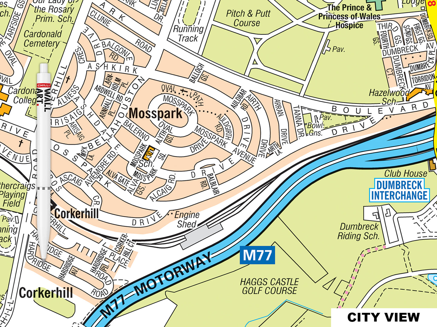 A-Z Glasgow Map