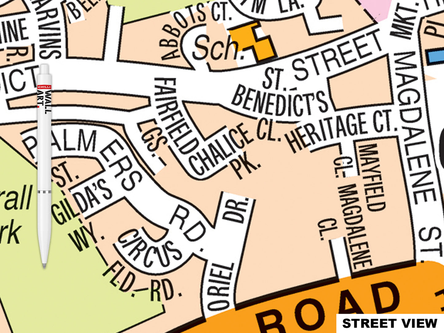 A-Z Glastonbury Map