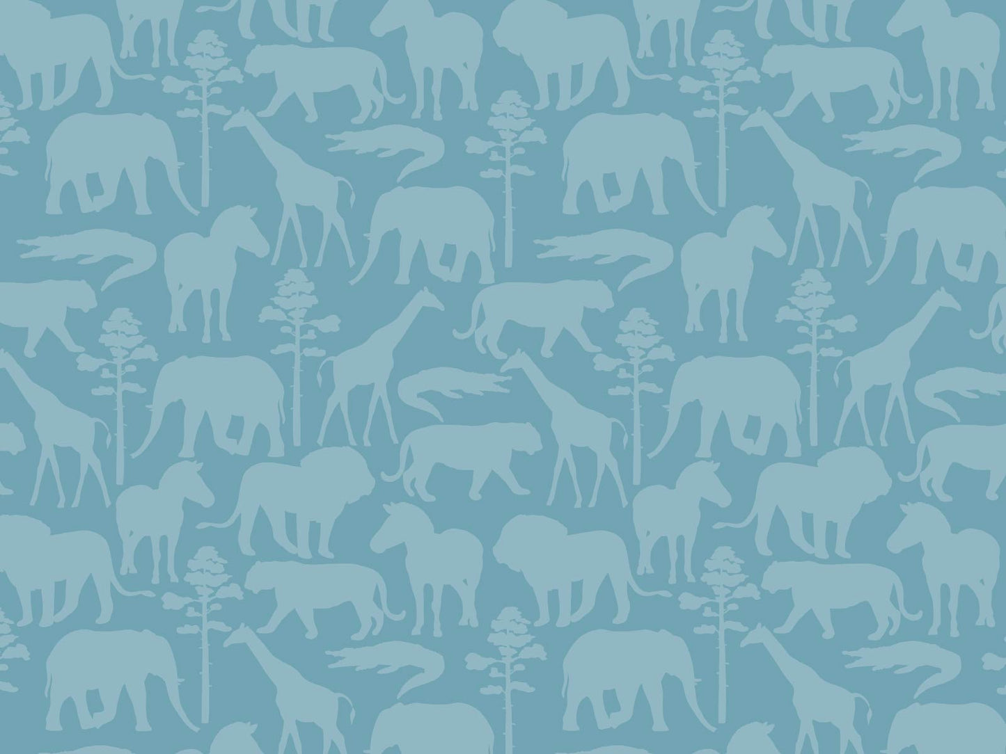 Jungle Silhouette - Blue