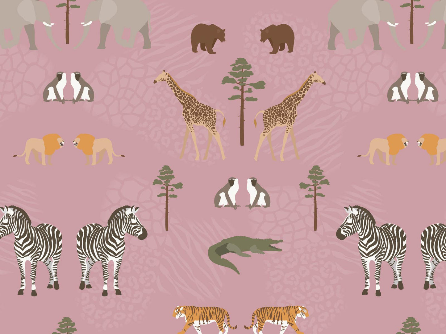 Jungle Animals - Pink