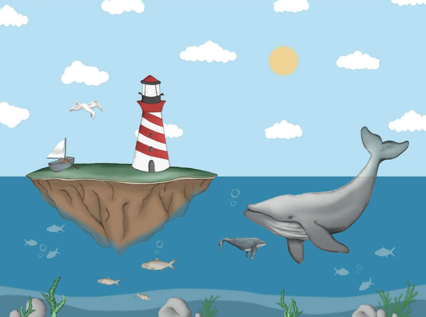 Lighthouse and Big Blue - Bright