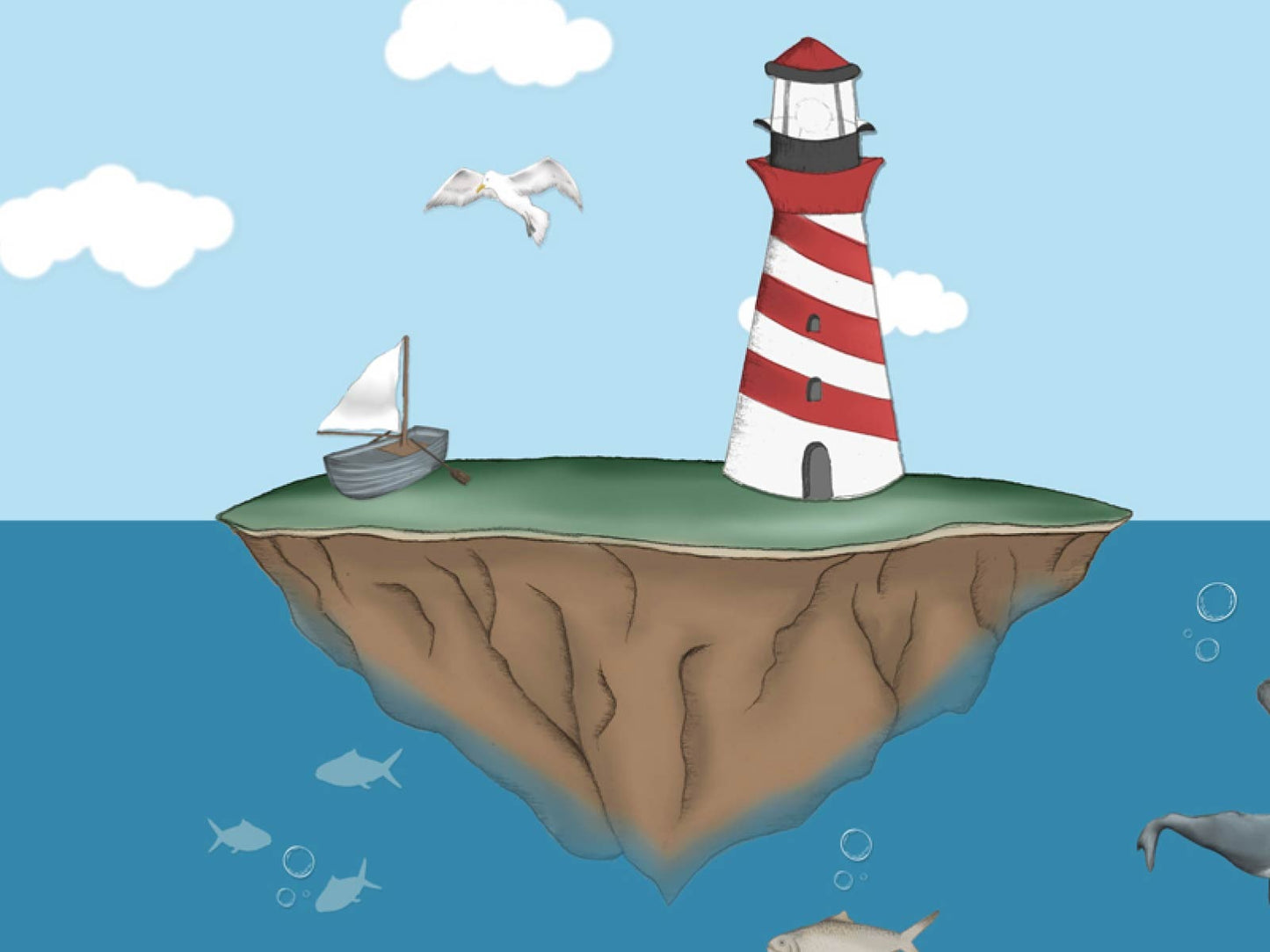 Lighthouse and Big Blue - Bright