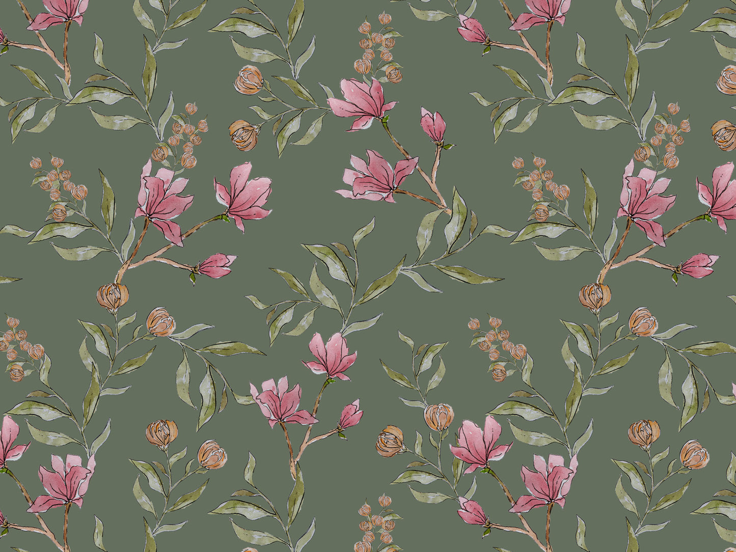Magnolia Blossom - Green