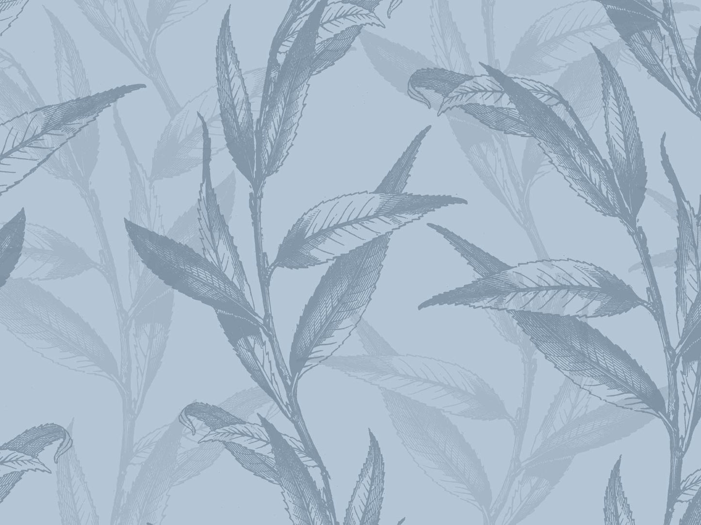 Delicate Leaves - Light Blue