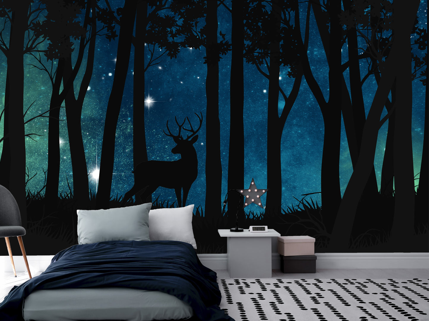 Nocturnal Forest Stag - Blue