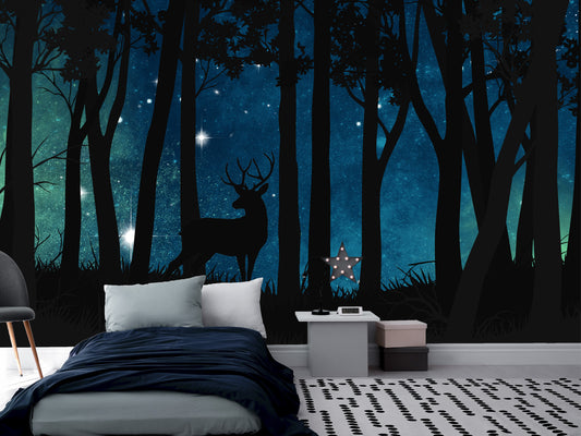 Nocturnal Forest Stag - Blue