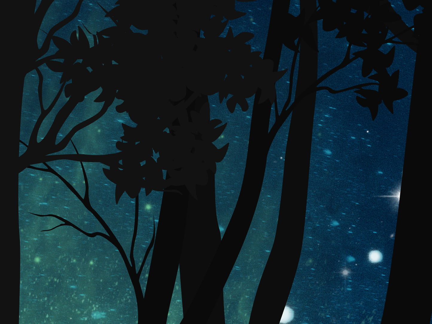 Nocturnal Forest Stag - Blue