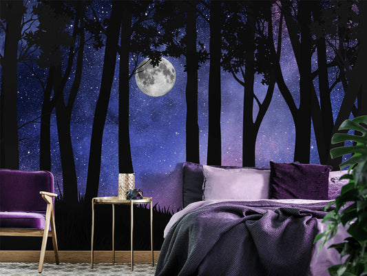 Nocturnal Forest Moon - Pink