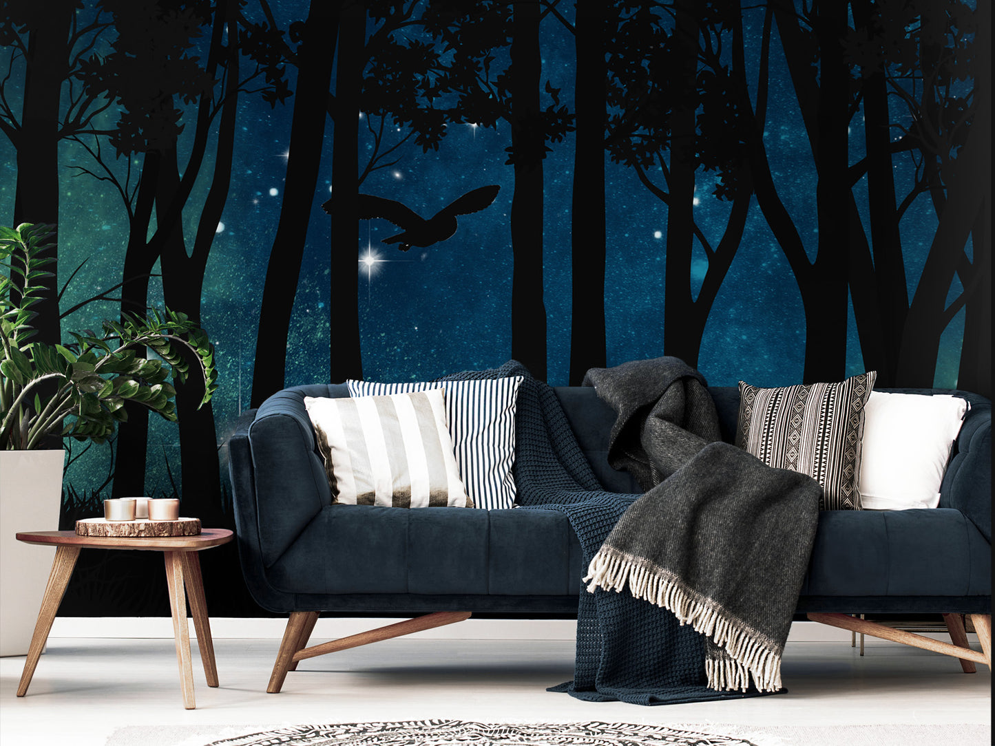 Nocturnal Forest Owl - Blue