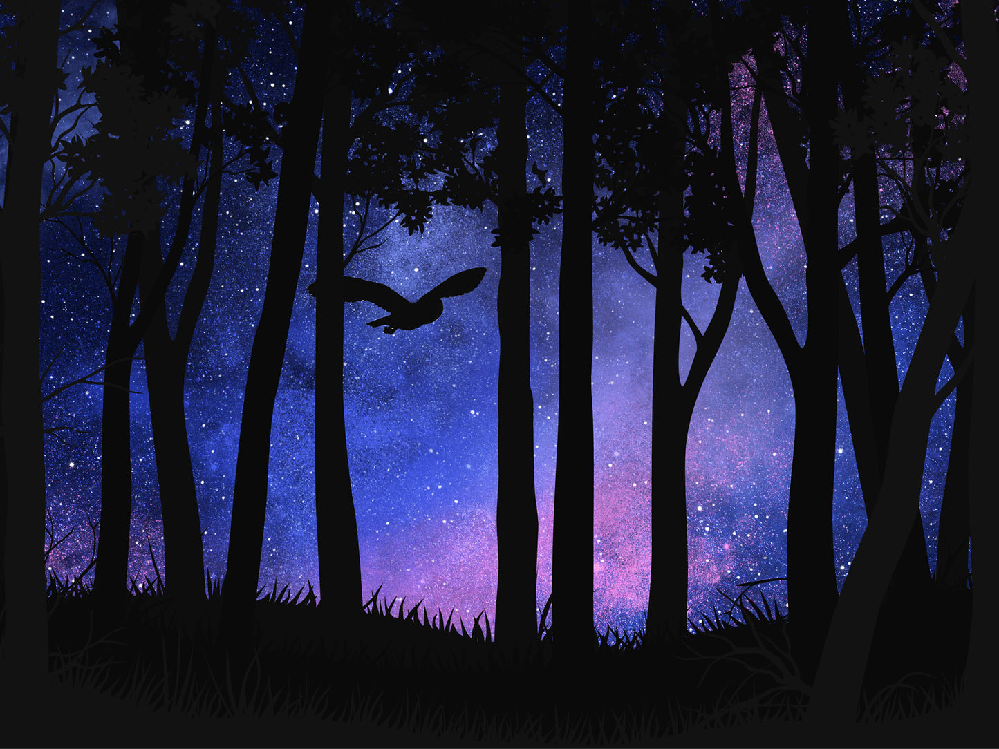 Nocturnal Forest Owl - Pink