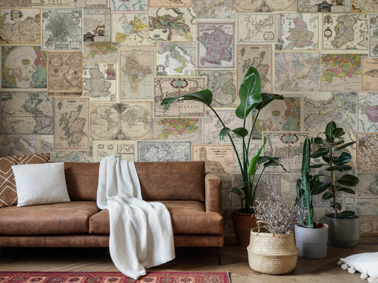 Old Style Map Collage - Small