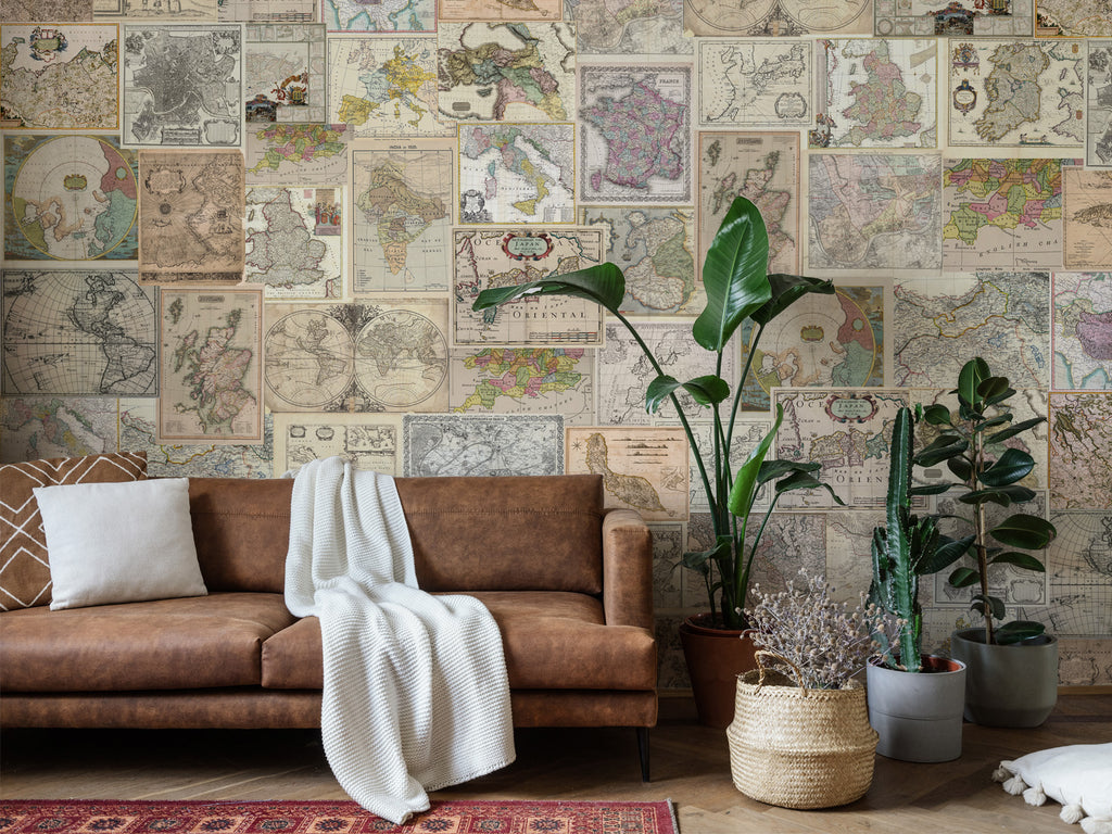 Old Style Map Collage - Small