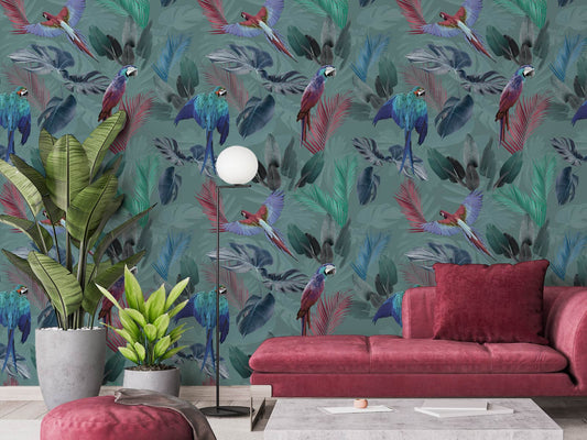 Parrot Paradise - Light Blue
