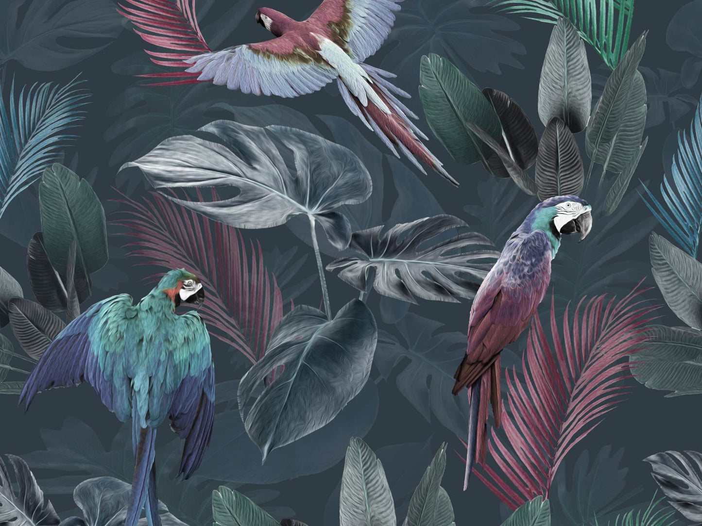 Parrot Paradise - Navy