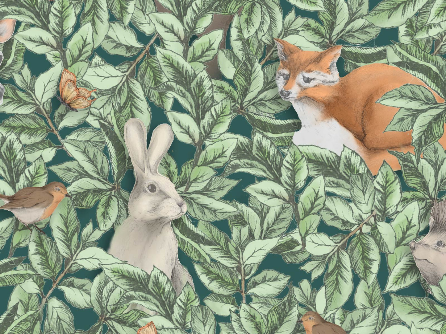 Peek-a-boo Woodland - Dark Green