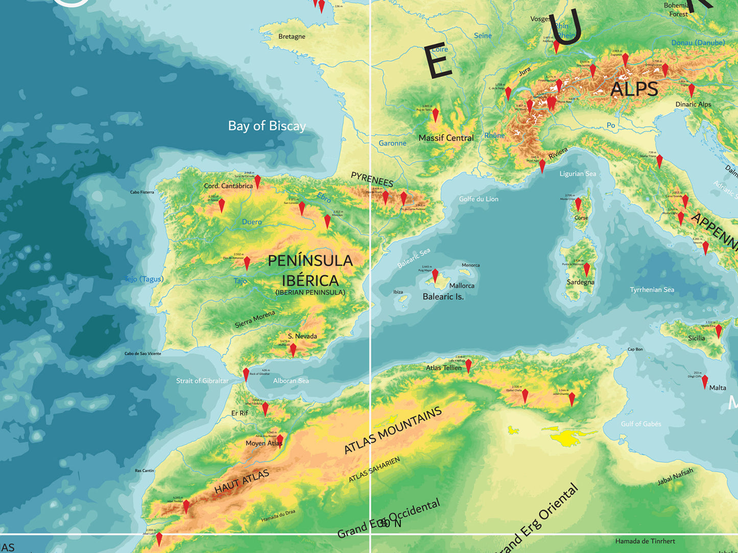 Physical World Map No 1