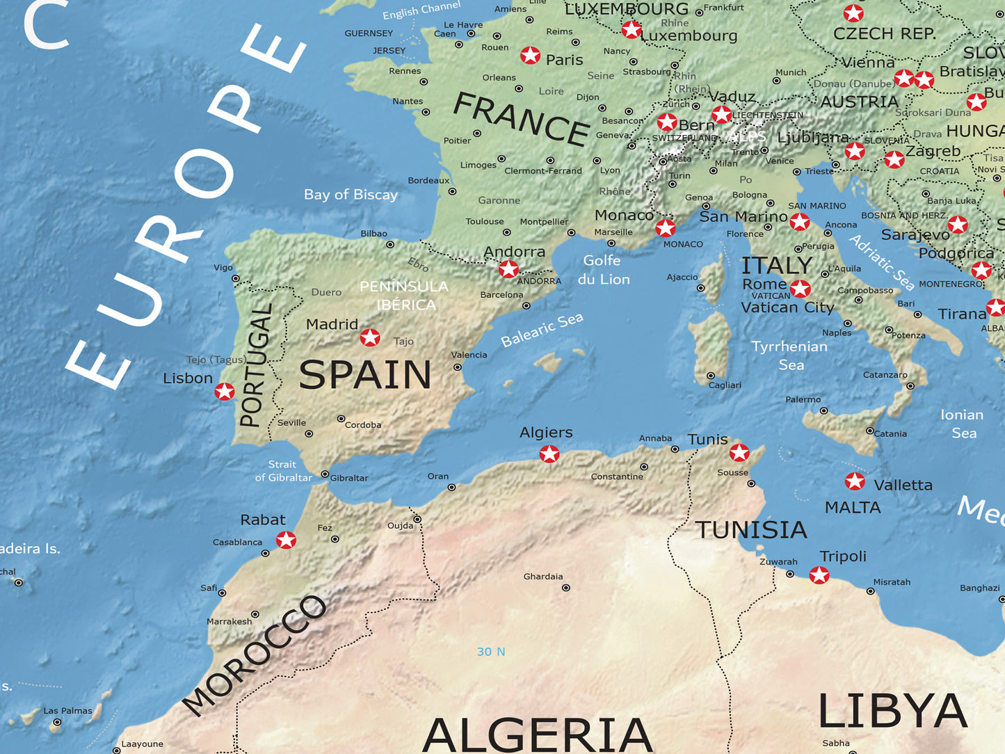Physical World Map No 3