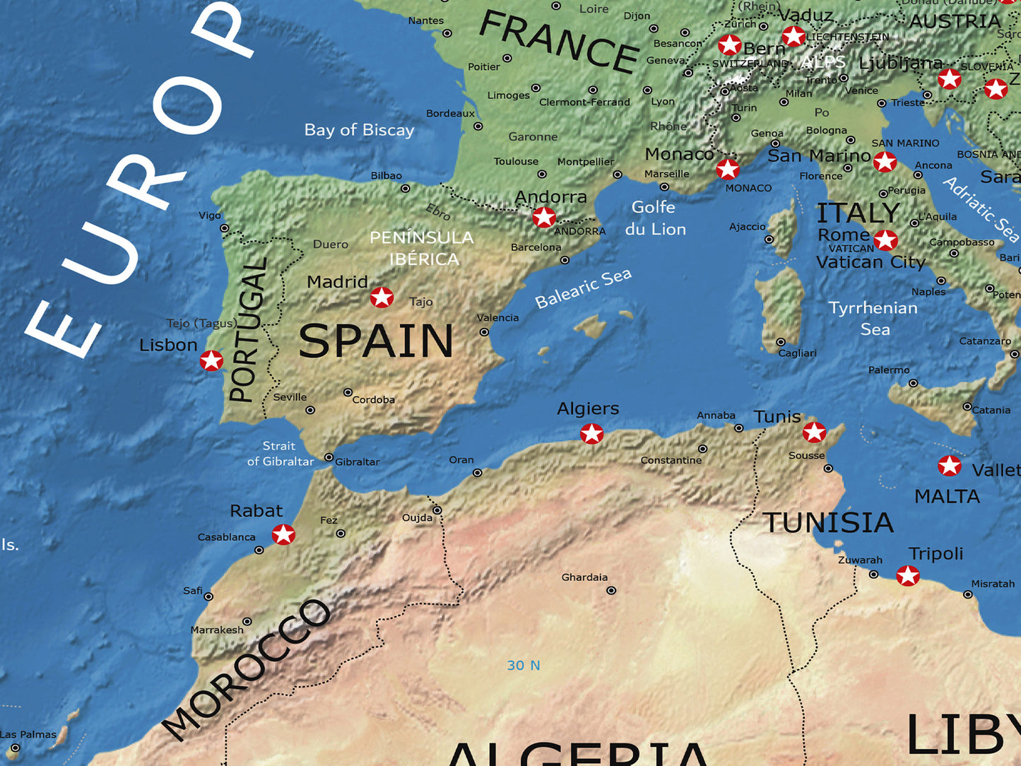 Physical World Map No 4