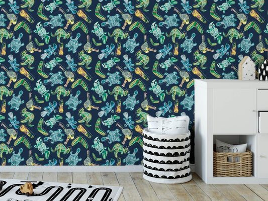 Platypus and Friends - Navy and Yellow