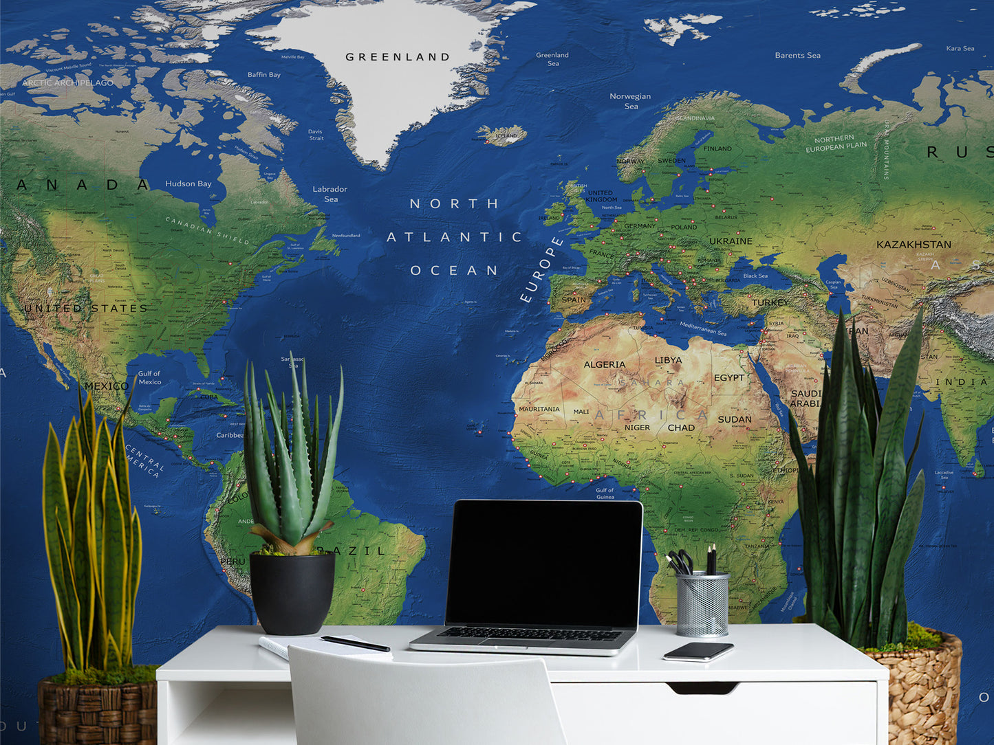 Physical World Map No 2