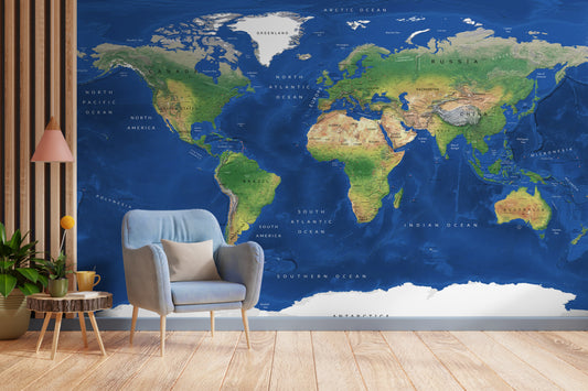 Physical World Map No 2